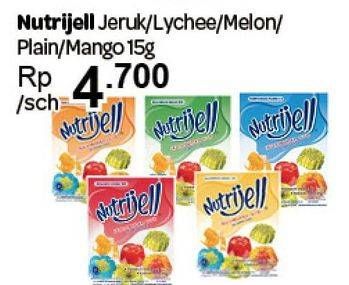 Promo Harga NUTRIJELL Jelly Powder Jeruk, Lychee, Melon, Plain, Mango 15 gr - Carrefour