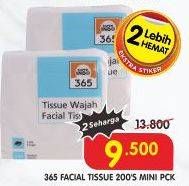 Promo Harga 365 Facial Tissue 200 sheet - Superindo