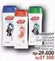 Promo Harga LIFEBUOY Shampoo Anti Hair Fall, Strong Shiny 340 ml - LotteMart