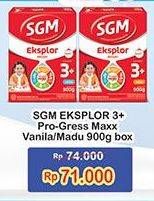 Promo Harga SGM Eksplor 3+ Susu Pertumbuhan Madu, Vanila 900 gr - Indomaret