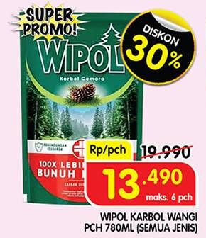 Promo Harga Wipol Karbol Wangi All Variants 780 ml - Superindo