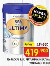 Promo Harga S26 Procal 3 Ultima Susu Pertumbuhan Vanila 850 gr - Superindo