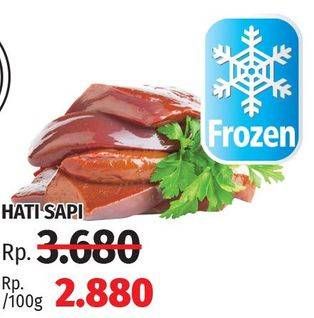 Promo Harga Beef Liver (Hati Sapi) per 100 gr - LotteMart