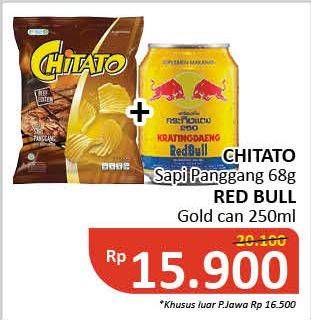 Promo Harga CHITATO Snack Potato Chips/KRATINGDAENG Energy Drink Gold  - Alfamidi