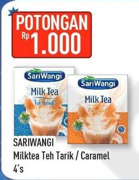 Promo Harga Sariwangi Milk Tea Teh Tarik, Caramel per 4 sachet - Hypermart