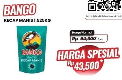 Promo Harga Bango Kecap Manis 1525 gr - Carrefour