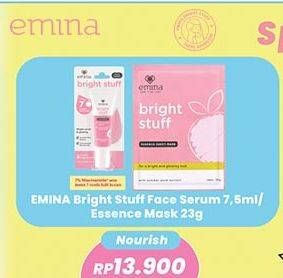 Promo Harga Emina Bright Stuff Essence Sheet Mask/Emina Bright Stuff Serum   - Indomaret