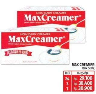 Promo Harga MAX Creamer Refill 500 gr - Lotte Grosir