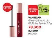 Promo Harga Wardah Glasting Liquid Lip 06 Ruby Sparks  - Watsons