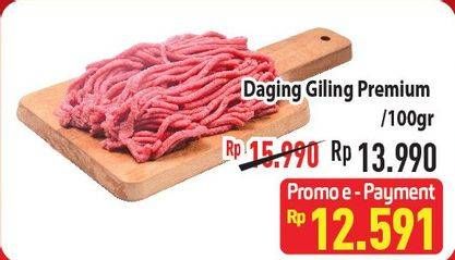 Promo Harga Daging Giling Sapi Premium per 100 gr - Hypermart