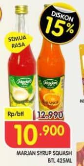 Promo Harga Marjan Syrup Squash All Variants 450 ml - Superindo