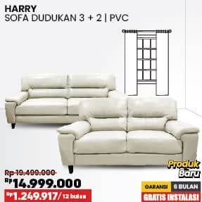 Courts Harry Sofa Dudukan 3 + 2 | PVC  Diskon 23%, Harga Promo Rp14.999.000, Harga Normal Rp19.499.000, Cicilan : Rp 1.249.917/12 bulan

GARANSI 8 BULAN
GRATIS INSTALASI