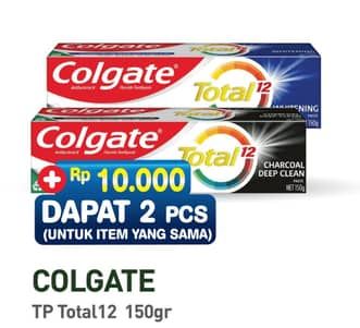 Promo Harga Colgate Toothpaste Total 150 gr - Hypermart