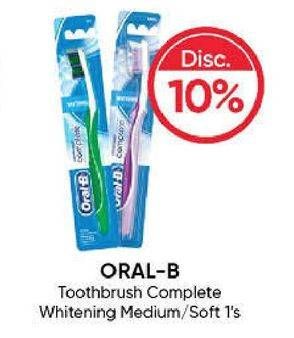 Promo Harga ORAL B Toothbrush Complete Whitening Medium, Soft  - Guardian