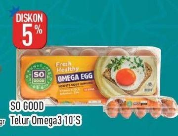 Promo Harga So Good Telur Omega 10 pcs - Hypermart