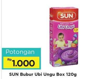 Promo Harga SUN Bubur Bayi Ubi Ungu 120 gr - Alfamart