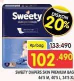 Promo Harga Sweety Skin Premium M46, L40, XL34 34 pcs - Superindo