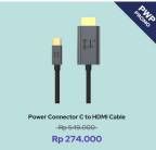 Promo Harga IT. Power Connector USB C to HDMI Cable Black  - iBox