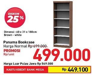 Promo Harga Panama Bookcase 60x31x180cm  - Carrefour