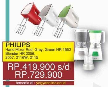 Promo Harga Philips Hand Mixer HR1552/Blender HR 2056/2057/2116W/2115  - Yogya