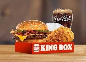 Promo Harga Burger King King Box Cheeseburger Supreme Regular  - Burger King
