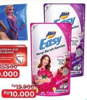 Promo Harga ATTACK Easy Detergent Liquid Purple Blossom, Sweet Glamour, Lively Energetic 750 ml - Alfamart