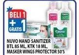 Promo Harga NUVO Hand Sanitizer/WINGS CARE Masker  - Hypermart