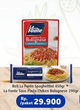Promo Harga La Fonte Saus Pasta + La Fonte Spaghetti  - Carrefour