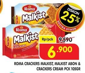 Promo Harga Roma Malkist Abon, Cream Crackers 105 gr - Superindo