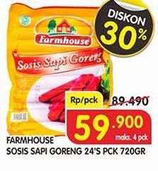 Promo Harga FARMHOUSE Sosis Sapi Goreng 720 gr - Superindo