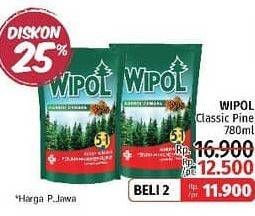 Promo Harga WIPOL Karbol Wangi Classic Pine 780 ml - LotteMart