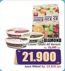 Promo Harga Diamond Ice Cream All Variants 700 ml - Hari Hari