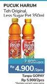Promo Harga TEH PUCUK HARUM Minuman Teh Original, Less Sugar per 2 botol 350 ml - Alfamidi