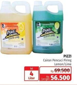 Promo Harga PIZZI Dishwashing Lemon, Lime 4000 ml - Lotte Grosir