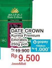 Promo Harga Date Crown Kurma Premium Emirates 250 gr - Indomaret