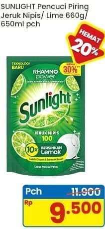 Promo Harga Sunlight Pencuci Piring Jeruk Nipis 100 650 ml - Indomaret
