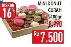 Promo Harga Assorted Mini Doughnut Curah per 100 gr - Hypermart