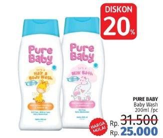 Promo Harga PURE BABY Hair & Body Wash 200 ml - LotteMart