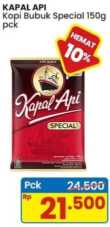 Promo Harga Kapal Api Kopi Bubuk Special 150 gr - Indomaret