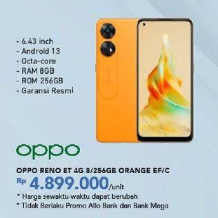 Promo Harga Oppo Reno 8T 4G 8 + 256 GB 1 pcs - Carrefour