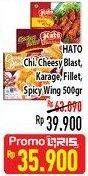 Promo Harga Hato Chicken Cheesy Blast, Karage, Spicy Wing  - Hypermart