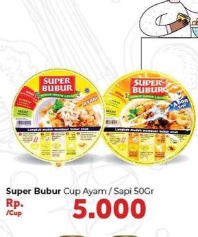 Promo Harga SUPER BUBUR Bubur Instant Abon Ayam, Abon Sapi 50 gr - Carrefour