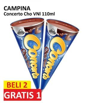 Promo Harga Campina Concerto Choco Vanila 110 ml - Alfamart