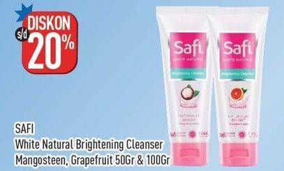 Promo Harga Safi White Natural Cleanser Grapefruit, Mangosten, Mangosteen, Brightening 50 gr - Hypermart