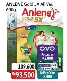 Promo Harga Anlene Gold Plus 5x Hi-Calcium All Variants 580 gr - Alfamidi