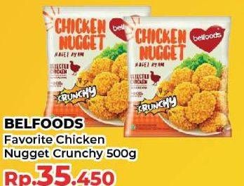 Promo Harga Belfoods Nugget Chicken Nugget Crunchy 500 gr - Yogya