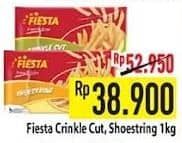 Promo Harga Fiesta French Fries Crinkle Cut, Shoestring 1000 gr - Hypermart