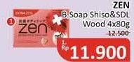 Promo Harga ZEN Anti Bacterial Body Soap Shiso Sandalwood 80 gr - Alfamidi