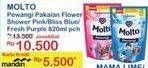 Promo Harga MOLTO Pewangi Floral Bliss, Flower Shower, Purple Delight 820 ml - Indomaret