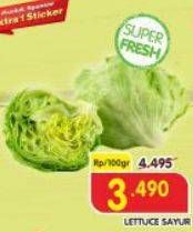 Promo Harga Lettuce Sayur per 100 gr - Superindo